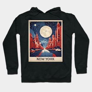 New York Starry Night United States of America Tourism Vintage Hoodie